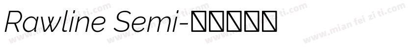 Rawline Semi字体转换